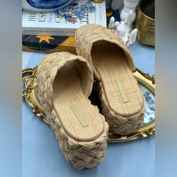 🆕 LOEFFLER RANDALL 🧿 NWOB Aaron Natural Braided Platform Straw Mule, Sz 9 - Picture 13 of 15